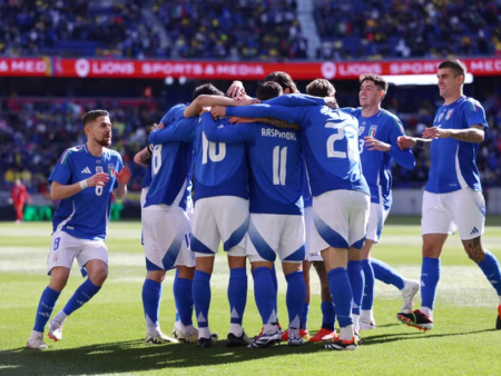 意大利2-0戰勝厄瓜多爾,延續不敗好勢備戰歐洲杯衛冕