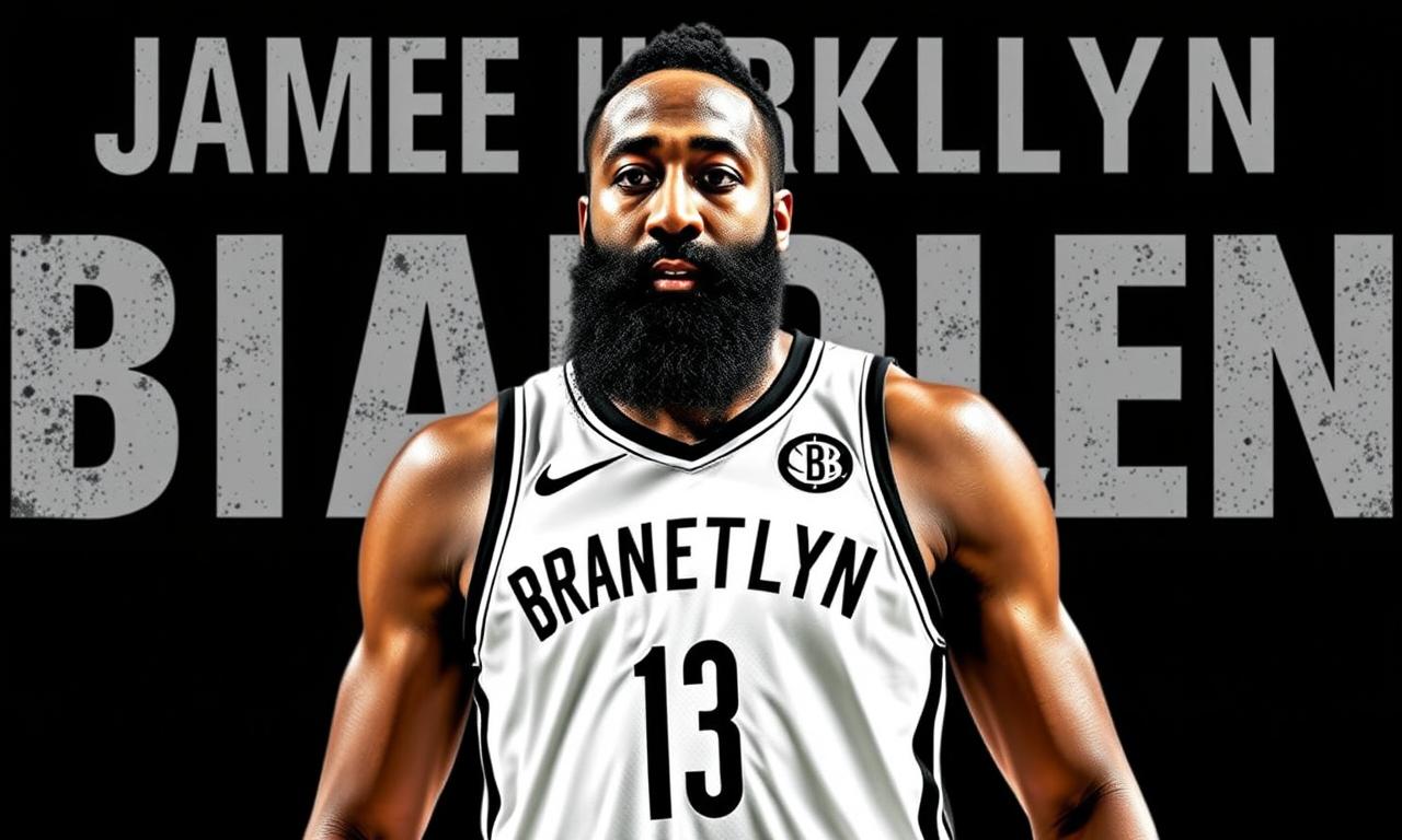 NBA球星詹姆斯·哈登加盟布魯克林籃網隊
